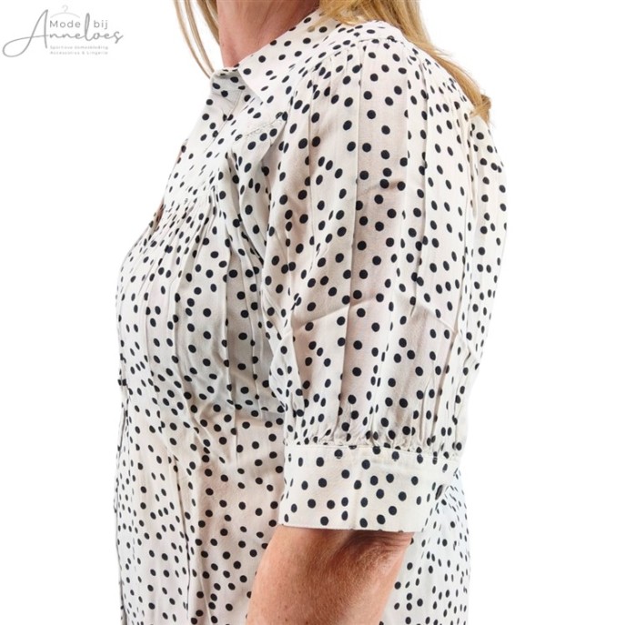 Z Bleu Seven Blouse stip Wit Zwart